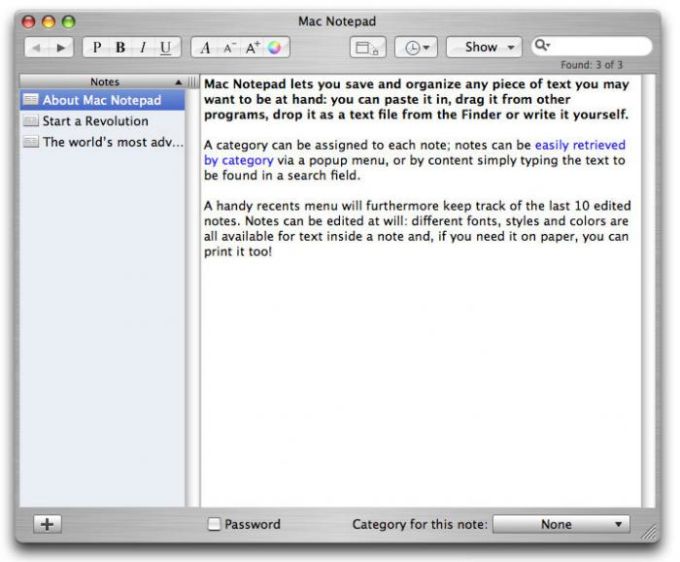 equivalent notepad for mac